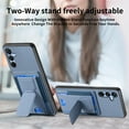 thumbnail image 5 of Dteck Case for Samsung Galaxy A54 5G,Shockproof Carbon Fibre Pattern Leather Case Card Slots Wallet Folding Bracket Stand Cover for Galaxy A54 5G,Blue, 5 of 7