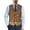 Brown Paisley Print, variant on POLERO Blue Floral Vintage Print Mens V Neck Suit Vest Woven Fabric Slim Fit Sleeveless Men's Formal Suit Vest for Casual Business