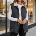 thumbnail image 3 of Byworldtasic Women's Plus Size Puffer Vest Sleeveless Zip Up Outerwear Quilted Puffy Winter Vest Jacket with Pockets, 3 of 9