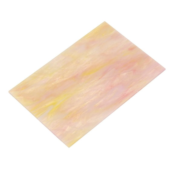 Stained Glass Sheet Mosaic Tile 5.9 Inch x 3.9 Inch Pink, Stained Glass Sheets for Crafts Project