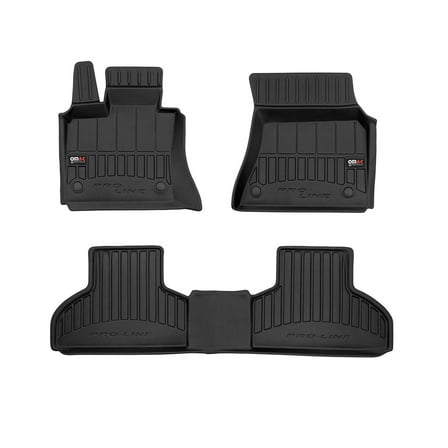 OMAC Premium Floor Mats for BMW X5 F15 2014-2018 3D Car Liners Set Black/Front & 2nd Row Seat - Rubber - All Weather - Odorless