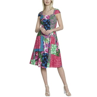 Maggy London womens Embroidered Midi Dress, 12, Purple - Walmart.com