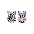 thumbnail image 2 of BemeyourBBs Western Baby Girl Cowgirl Clothes Toddler Baby Girl Birthday Outfit 1st 2nd Years Old Birthday Clothes Bubble Romper Cow Print Flying Sleeve Bpdysuit Playsuit Summer Clothing, 2 of 9