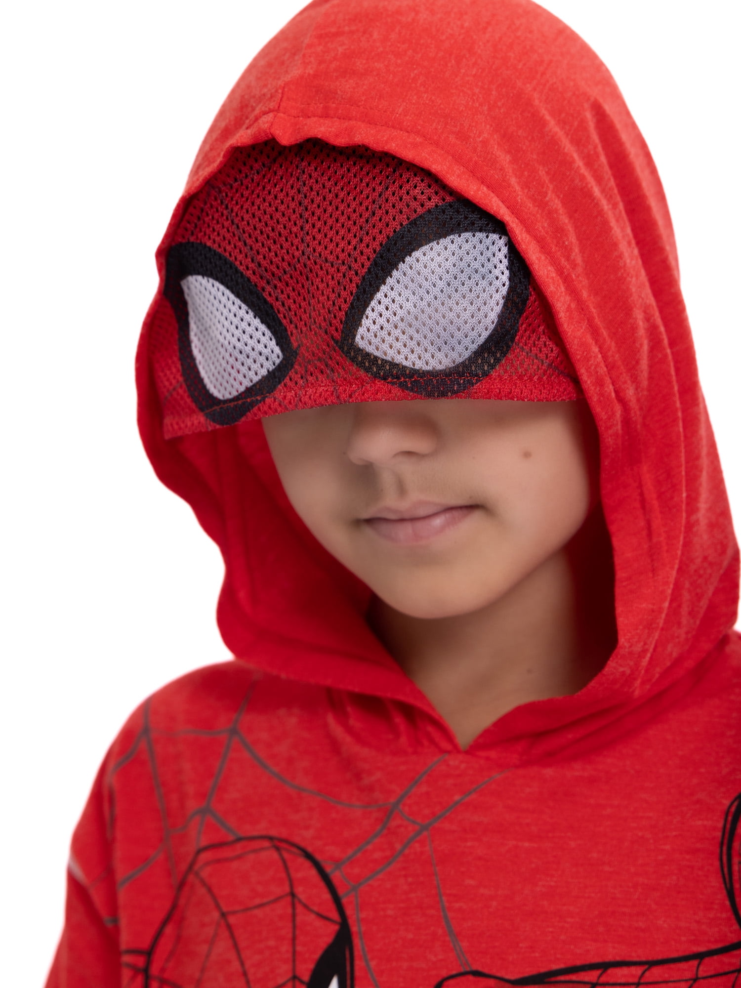 Spider-Man Boys Hooded Cosplay Tee and Shorts, 2 Piece Outfit Set, Sizes 4-10