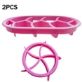 thumbnail image 3 of Injueey Moldes para pan, moldes de plástico para moldear pasteles, moldes antiadherentes reutilizables para masa, prensa para galletas, moldes Herramientas y accesorios para hornear Rosado, 3 of 6