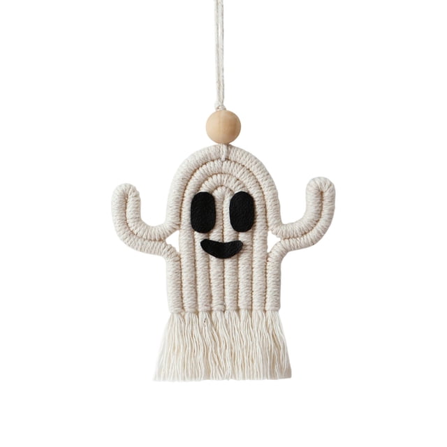 Macrame Style Hand Woven Halloween Wall Hanging Soft Rope Decoration For Home Party Indoor