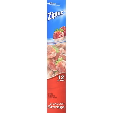 Ziploc Storage Bags, Jumbo 2 Gallon Size 12 Bags