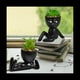 thumbnail image 2 of 4 Maceteros Suculentos Artificiales, Mini DecoracióN Suculenta de CeráMica en Maceta, Macetas Negras Creativas con Forma , Macetas PequeñAs, 2 of 8