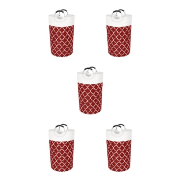 Injueey Cesta de lavandería Bolsa de ropa sucia Cesto de 90L Plegable Ligero Paño Organizador de ahorro de espacio Rojo / Aluminio impreso Type2 NO2