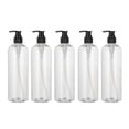 thumbnail image 1 of Dispensador de botellas con bomba de champú de 17 para baño, jabón líquido para manos, negro jinwen Botellas de champú vacías, 1 of 8