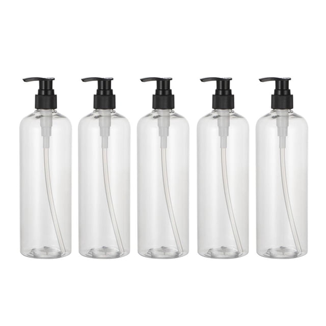 Dispensador de botellas con bomba de champú de 17 para baño, jabón líquido para manos, negro jinwen Botellas de champú vacías
