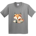 thumbnail image 3 of Inktastic Patchwork Fox Youth T-Shirt, 3 of 5