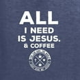 thumbnail image 6 of Wild Bobby, All I Need is Jesus & Coffee Inspirational/Christian Men Graphic Tee, Vintage Heather Navy, X-Large, 6 of 6