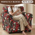 thumbnail image 2 of CHAQLIN 2 Piece Couch Covers Skull And Red Roses Pattern Couch Sofa Cover, Individual Cushion Cover Brushed with Modern for Living Room, 2 of 5