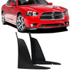 Ikon Motorsports 2PCS Front Bumper Lip Spoiler Splitters Winglets Compatible With 2011-2014 Dodge Charger Unpainted Black RA Style PU