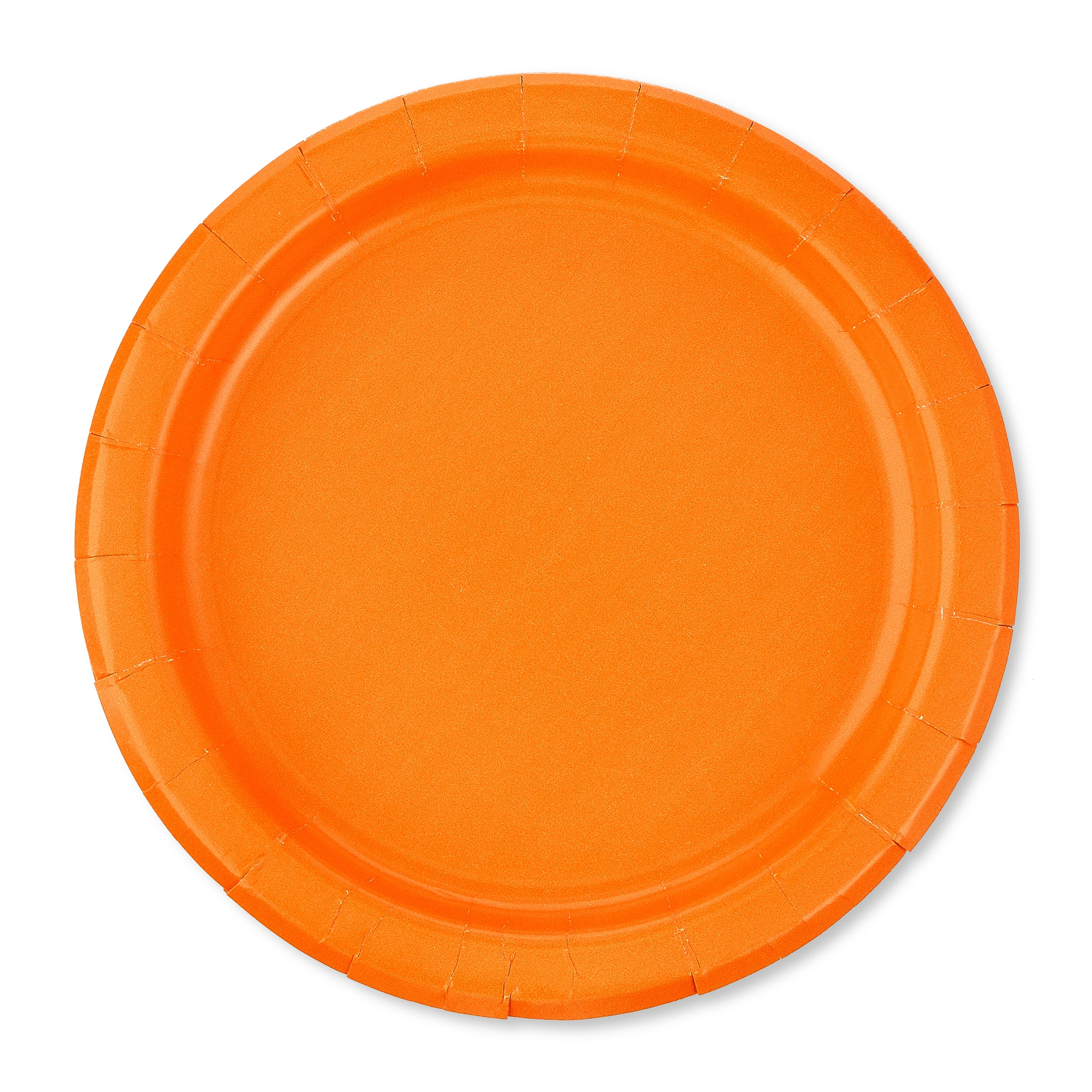 (6 pack) Disposable Paper Plates, 7", Tangerine, 24 Count, by Way To Celebrate