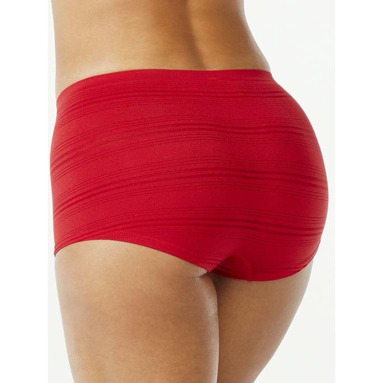 Joyspun Women's Seamless Boyshort Panties, 6-Pack, Sizes XS to 3XL