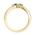 thumbnail image 3 of Aonejewelry 1 Ct Two Stone Sapphire and Diamond Ring 14K Yellow Gold, 3 of 4