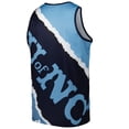 thumbnail image 3 of Men's Mitchell & Ness Navy/Carolina Blue North Carolina Tar Heels Jumbotron 2.0 Sublimated Tank Top, 3 of 3