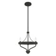 thumbnail image 2 of Hunter - Merlin 3-light Noble Bronze, Small Chandelier, Dimmable, Industrial Style, Empire Shaped, for Bedrooms, Dining, Living Rooms - 19804, 2 of 9