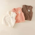 thumbnail image 6 of Esaierr Kids Toddler Fall Winter Vest Outwear for Boys Girls,Baby Fleece Sleeveless Jacket V-Neck Buttons Solid Color Little Boys Girls Thick Warm Waistcoat，Size 1-10 Years, 6 of 7