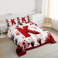 thumbnail image 3 of Feelyou Gothic Monogrammed K 01, Horror Hand Print Twin Comforter Sets, Happy Halloween Reversible Bedding Set, Luxury Bedroom Decor,2 Pieces, 3 of 8