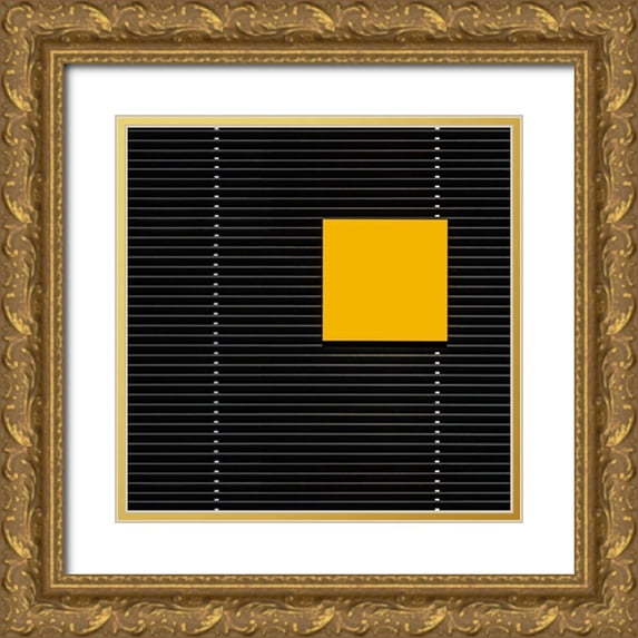 Vangindertael (laGrange), Luc 26x26 Gold Ornate Wood Framed with Double Matting Museum Art Print Titled - Yellow square