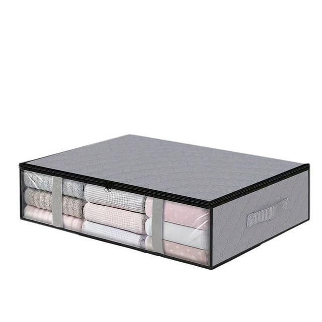 Xihbxyly Bolsa de Almacenamiento Debajo de La Cama, Organizador de Ropa Plegable, Gran Capacidad con Doble Cremallera, Visualización Transparente, Diseño Que Ahorra Espacio, Solución de Almacenamient