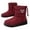 Red, variant on LIJCC Womens Warm Fur Lining Comfortable Booties Round Toe Slip-On Winter Snow Boots Non Slip Waterproof Mid Calf Boots with Zipper Outdoor Shoes