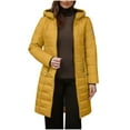 thumbnail image 2 of Inleife Womens Fleece Jackets Women's Solid Color Long-Sleeved Hooded Fashion Padded Jacket, 2 of 6