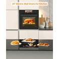 thumbnail image 5 of Single Wall Oven 24", Built-in Electric Ovens with 8 Cooking Mode, 3000W, 240V, 2.5Cu.ft Convection Built-in Oven, Stainless Steel, ColorfulTouch S-creen Transparent Window, Black, 5 of 6