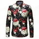 thumbnail image 1 of Camisas florales Camisas de moda para hombre Camisas hawaianas de manga larga Blusa de playa cubana Ropa para hombre Camisas con botones Camisas de un solo pecho, 1 of 6