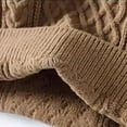 thumbnail image 4 of Babcutegg Big and Tall Mens Cable Knit Sweater Crew Neck Long Sleeve Loose Fit Warm Casual Comfy Sweaters Size 4XL, 4 of 7