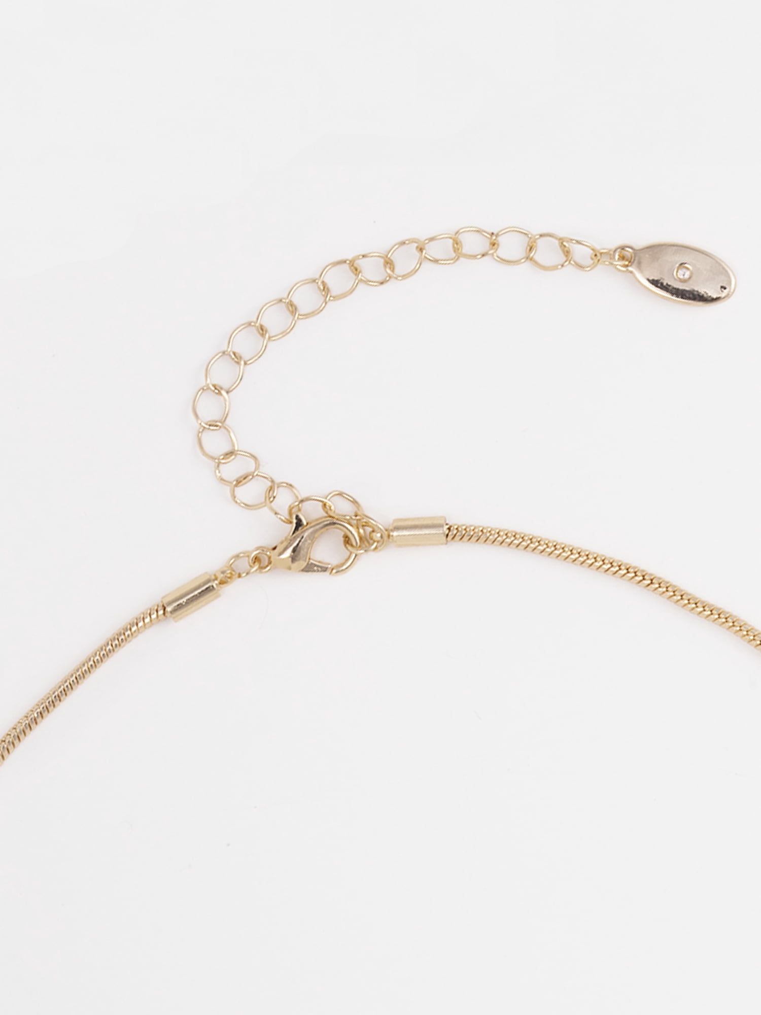 Scenario Women's Gold-Tone Necklace with Resin Teardrop