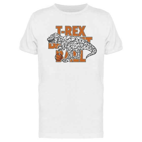 T Rex Basketball  T-Shirt Men -Image by Shutterstock, Male Small