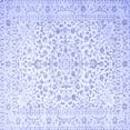 thumbnail image 1 of Ahgly Company Indoor Square Medallion Blue Traditional Area Rugs, 5' Square, 1 of 4