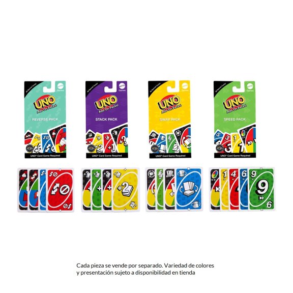 Juego de Cartas Mattel UNO Paquetes Complementarios
