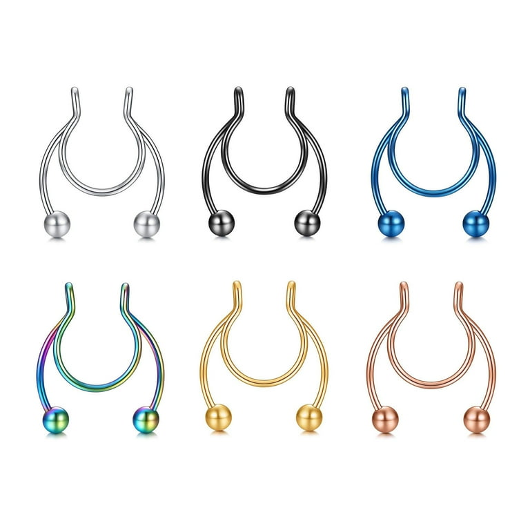 HMPEAIIY Nose Piercing Holder Ring Gauges Neon Ring 16g 12mm Ring