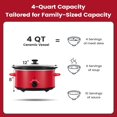 thumbnail image 4 of Slow Cooker, 3 Cooking Settings, Dishwasher  Ceramic Crock, Lid, Free Pot Liners Included, 4 of 5