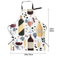 thumbnail image 4 of Bingfone Wine Bottles Glasses Apron Gifts For Men, Women Professional Grade Chef Apron For Kitchen,Bbq & Grill, 4 of 8