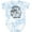 Tie Dye Blue, variant on Inktastic Summer Vacation Mode Delray Beach Florida Boys or Girls Baby Bodysuit