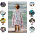 thumbnail image 4 of Microfiber Beach Towel for Kids - Thin and Large (30"x60") - Unicorn - Absorbent, quick dry, sand free, lightweight, blanket - toddler, girls, boys - For Sports, Pool, Picnic, Camping, Travel, Swim, 4 of 11