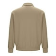 thumbnail image 6 of DxhmoneyHX Long Sleeve Shirts for Men Half Zip V Neck Lapel Golf Tops Lightweight Casual Collared Waffle Knit Textured Pullover Sweatshirts with Pocket, 6 of 6