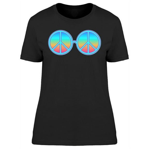 Glasses With Hippie Peace Sign T-Shirt Women -Image by Shutterstock, Female 3X-Large