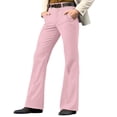 thumbnail image 3 of Blmnix Work Pants Men Pants Chinos Business Casual Pants Baggy Bottoms Low Waisted Long Pink Slim Bootcut Mens Travel Pants,S, 3 of 4