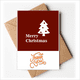 thumbnail image 1 of Arbol de Navidad regalo estrella esperanza Nota en blanco del sobre de la tarjeta de agradecimiento, 1 of 4