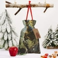 thumbnail image 6 of Fuzoiu Ferocious Dinosaur Print Christmas Gift Bag,Burlap Gift Bag with Drawstring Closure & Hang Tag,Perfect for Holidays, Birthdays, and Special Occasions-Small, 6 of 7