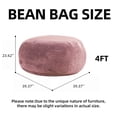 thumbnail image 2 of DIPU-Home 4FT Bean Bag Chair Adult Size, Memory Foam Filling Bean Bag Chairs for Adults and Teen, Large Bean Bags, Sofa Puff Gigante Con Relleno Grande for Living Room/Bedroom (Pink), 2 of 6
