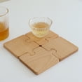 thumbnail image 3 of HEVIRGO 1PC Tapis de Table en Bois Coussin Isolant Polyvalent avec des Biscuits Lotus Racine Tranches Fleurs Formes de Protection Table Set de Table Table à Manger Mignon Coussin de Protection Approprié pour les Décorations de la Maison, 3 of 10
