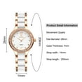 thumbnail image 2 of New Fashionable Simple Style Steel  Belt Watches Women Watch Casual Exquisite Quartz Watch Quartz WristWatch WHITE, 2 of 8